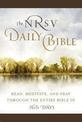 NRSV, The Daily Bible, Imitation Leather, Brown: Read, Meditate, and Pray Through the Entire Bible in 365 Days