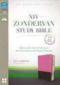 NIV Zondervan Study Bible, Leathersoft, Pink/Brown, Indexed: Built on the Truth of Scripture and Centered on the Gospel Message