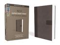 NIV, Super Giant Print Reference Bible, Leathersoft, Gray, Red Letter, Comfort Print