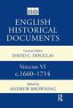 English Historical Documents: v.6: 1660-1714