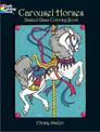 Carousel Horses Stained Glass Coloring Book