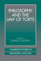 Philosophy and the Law of Torts