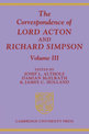 The Correspondence of Lord Acton and Richard Simpson: Volume 3