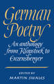 German Poetry: An Anthology from Klopstock to Enzensberger