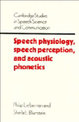 Speech Physiology, Speech Perception, and Acoustic Phonetics