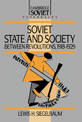 Soviet State and Society between Revolutions, 1918-1929