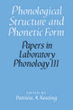 Phonological Structure and Phonetic Form