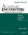 Academic Encounters: Human Behavior Teacher's manual: Reading, Study Skills, and Writing