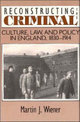 Reconstructing the Criminal: Culture, Law, and Policy in England, 1830-1914