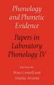 Phonology and Phonetic Evidence: Papers in Laboratory Phonology IV