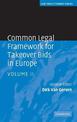 Common Legal Framework for Takeover Bids in Europe