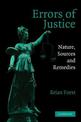 Errors of Justice: Nature, Sources and Remedies