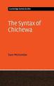 The Syntax of Chichewa