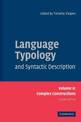 Language Typology and Syntactic Description: Volume 2, Complex Constructions