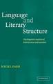 Language and Literary Structure: The Linguistic Analysis of Form in Verse and Narrative