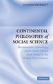 Continental Philosophy of Social Science