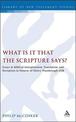 What is it that the Scripture Says?: Essays in Biblical Interpretation, Translation, and Reception in Honour of Henry Wansbrough