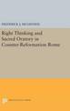 Right Thinking and Sacred Oratory in Counter-Reformation Rome