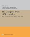 The Complete Works of W.H. Auden: Plays and Other Dramatic Writings, 1928-1938