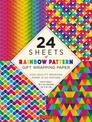 Rainbow Patterns Gift Wrapping Paper - 24 sheets of: 18 x 24" (45 x 61 cm) Wrapping Paper