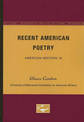 Recent American Poetry - American Writers 16: University of Minnesota Pamphlets on American Writers