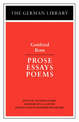 Prose Essays Poems: Gottfried Benn