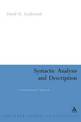 Syntactic Analysis and Description: A Constructional Approach