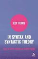 Key Terms in Syntax and Syntactic Theory