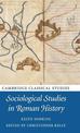 Sociological Studies in Roman History