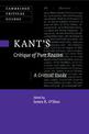 Kant's Critique of Pure Reason: A Critical Guide