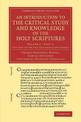 An Introduction to the Critical Study and Knowledge of the Holy Scriptures: Volume 2, The Text of the Old Testament Considered,