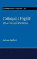 Colloquial English: Structure and Variation