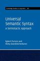 Universal Semantic Syntax: A Semiotactic Approach