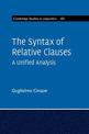 The Syntax of Relative Clauses: A Unified Analysis