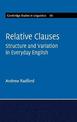 Relative Clauses: Structure and Variation in Everyday English