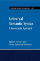 Universal Semantic Syntax: A Semiotactic Approach