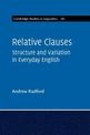 Relative Clauses: Structure and Variation in Everyday English