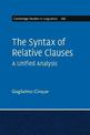 The Syntax of Relative Clauses: A Unified Analysis