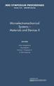 Microelectromechanical Systems: Volume 1139: Materials and Devices II