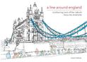 A Line Around England: A colouring book of the nation's favourite landmarks