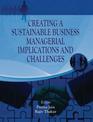 Creating a Sustainable Business Managerial Implications and Challenges